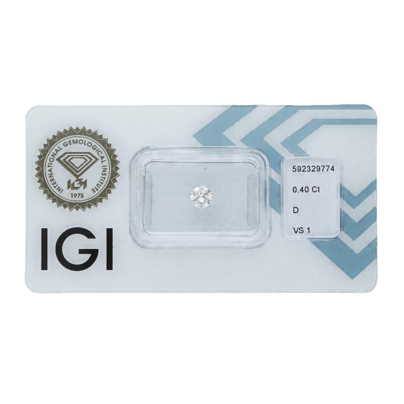 Diamante Certificato IGI   CT 0,40   D   VS 1