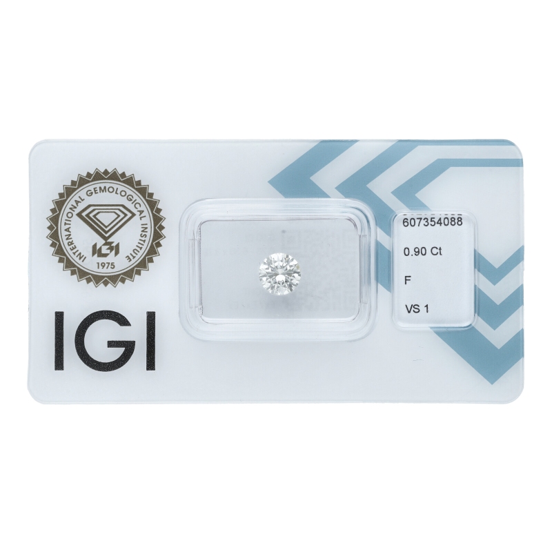 Diamante Certificato IGI   CT 0,90   F   VS 1