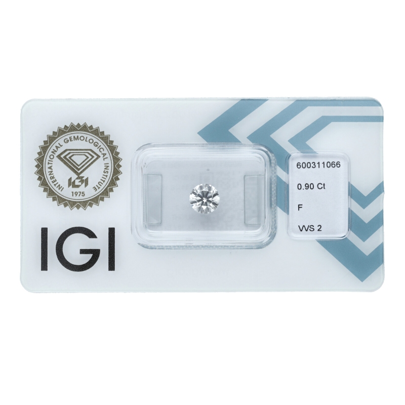 Diamante Certificato IGI   CT 0,90   F   VVS 2