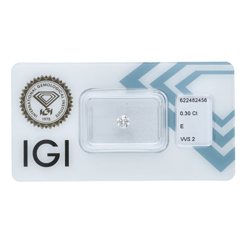 Diamante Certificato IGI   CT 0,30   E   VVS 2