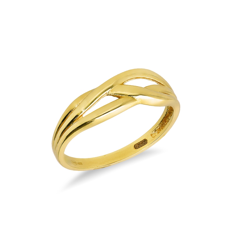 Ring with interweaving in yellow gold 18k