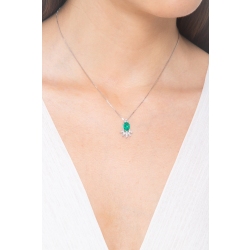 Emerald pendant with diamonds  2