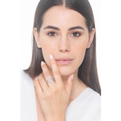 TOI ET MOI Diamond Ring 750 White Gold 