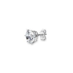 Single earring in 18k white gold with zircon