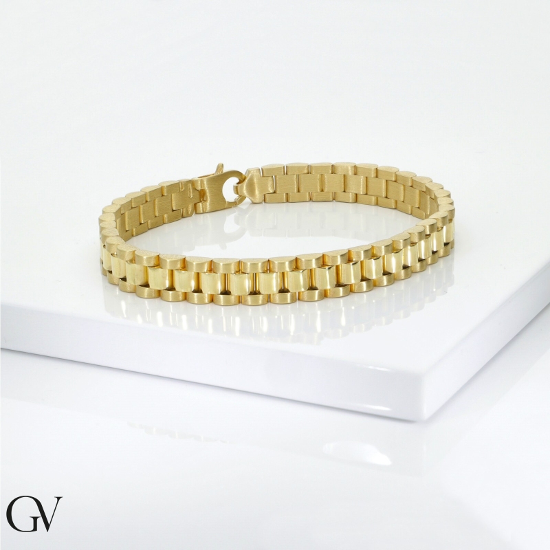 Bracciale tipo cinturino in oro giallo 18k