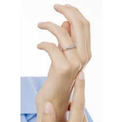 Anello Veretta a 5 pietre in Oro bianco 18k con diamanti, 0,40 ct 2