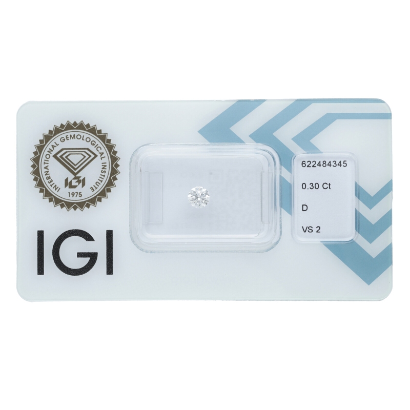 Diamante Certificato IGI   CT 0,30   D   VS 2