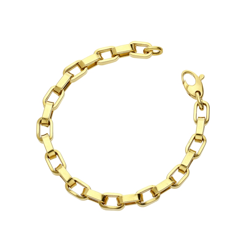 Bracciale a catena da uomo in oro giallo 18k