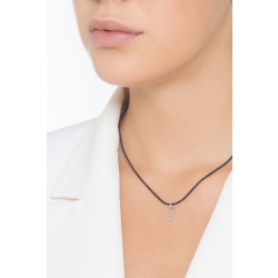 Ciondolo con lettera iniziale J stampatello in oro bianco 18k 2