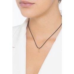 Ciondolo con lettera iniziale L stampatello in oro giallo 18k 2