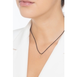 Ciondolo con lettera iniziale Q stampatello in oro giallo 18k 2