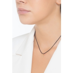 Ciondolo con lettera iniziale T stampatello in oro giallo 18k 2