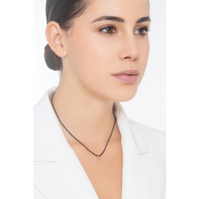 Ciondolo con lettera iniziale I corsivo in oro giallo 18k