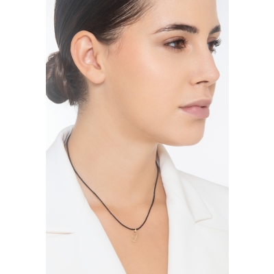 Ciondolo con lettera iniziale L corsivo in oro giallo 18k