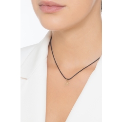 Ciondolo con lettera iniziale R corsivo in oro giallo 18k 2