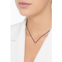 Ciondolo con lettera iniziale X corsivo in oro giallo 18k 2