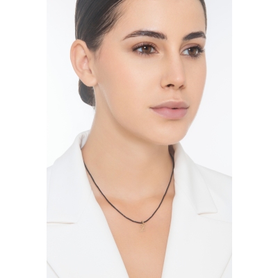 Ciondolo con lettera iniziale Z corsivo in oro giallo 18k