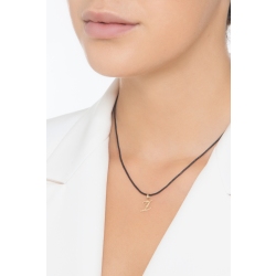 Ciondolo con lettera iniziale Z corsivo in oro giallo 18k 2