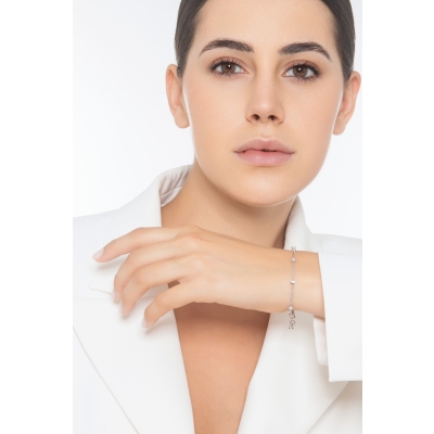 Segment Bracelet 18k White Gold with Diamond 