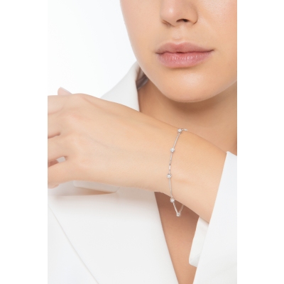 Segment Bracelet 18k White Gold with Diamond 