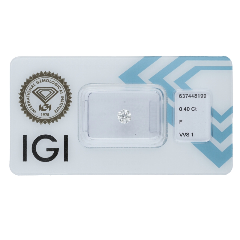 Diamante Certificato IGI   CT 0,40   F   VVS 1