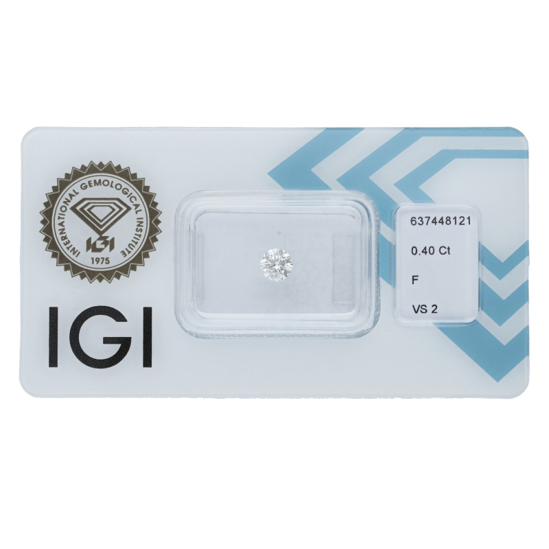 Diamante Certificato IGI   CT 0,40   F   VS 2