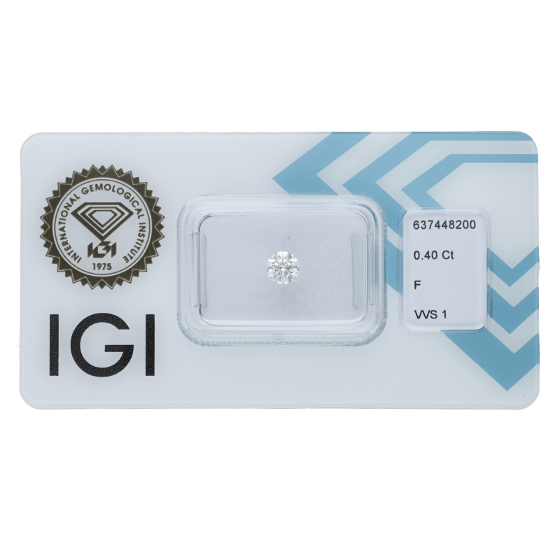 Diamante Certificato IGI   CT 0,40   F   VVS 1