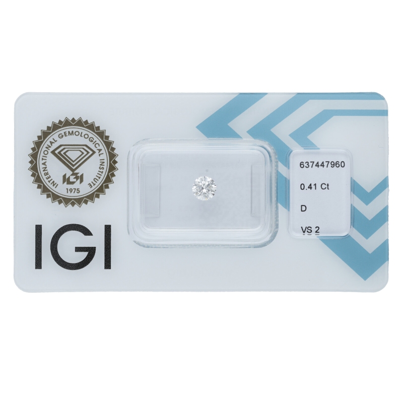 Diamante Certificato IGI   CT 0,41   D   VS 2