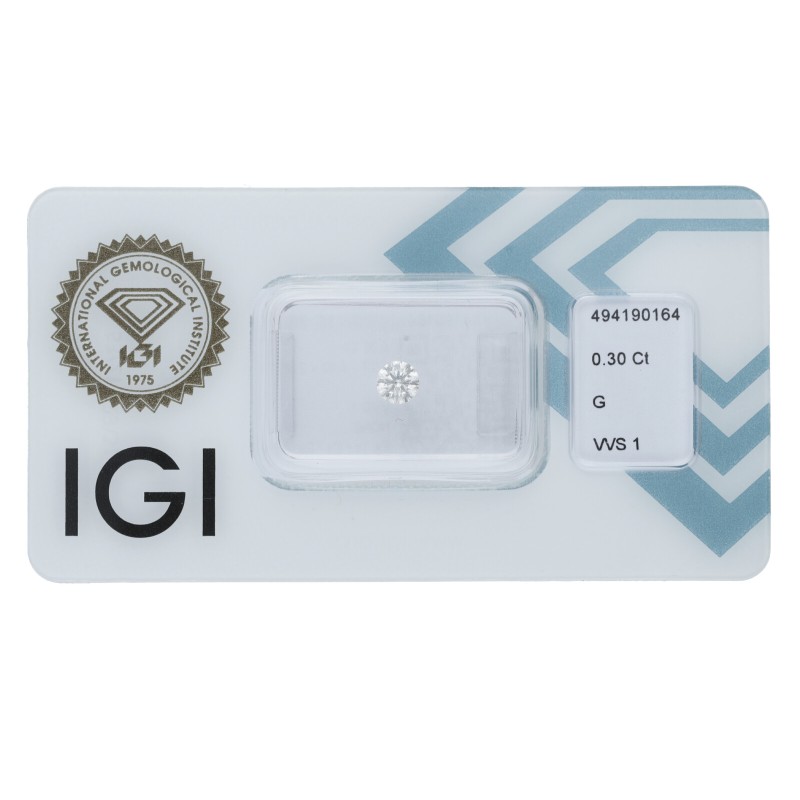 Diamante Certificato IGI   CT 0,30   G   VVS 1