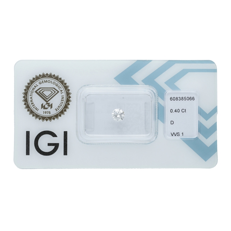 Diamante Certificato IGI   CT 0,40   D   VVS 1