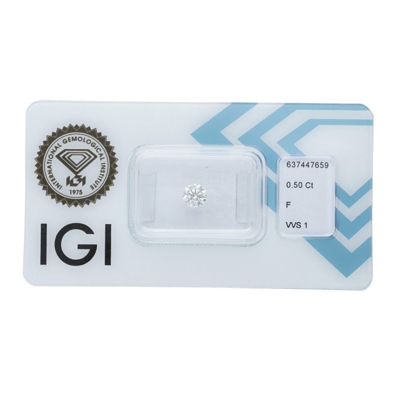 Diamante Certificato IGI   CT 0,50   F  VVS 1