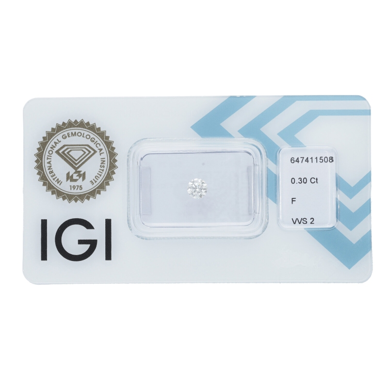 Diamante Certificato IGI   CT 0,30   F   VVS 2