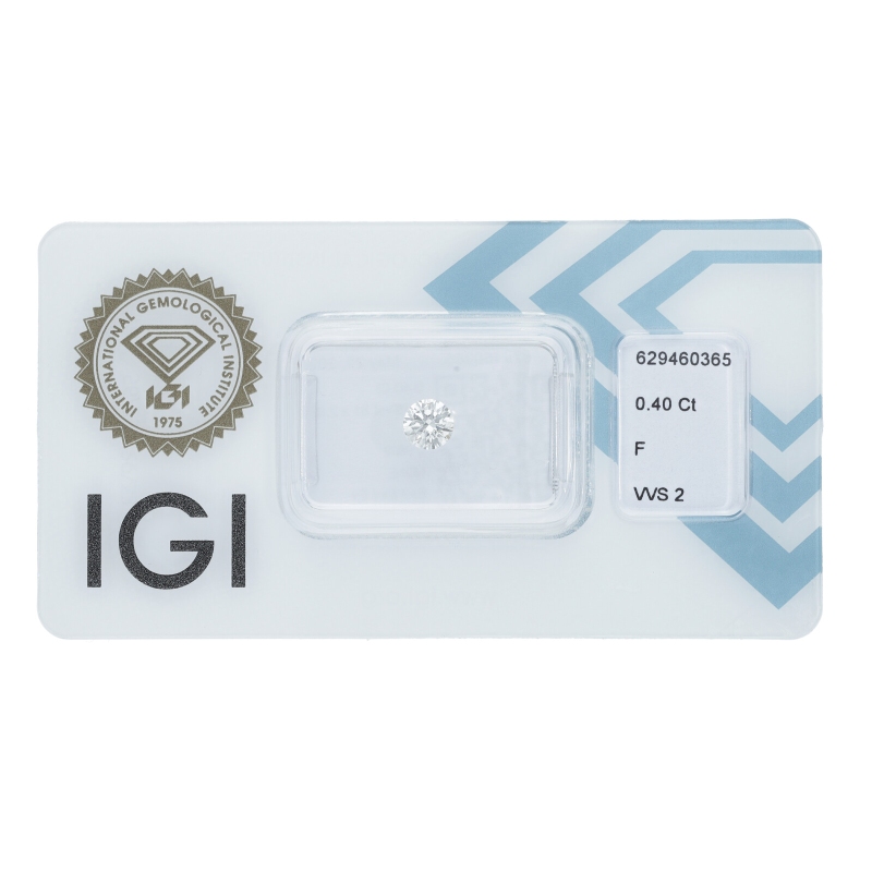 Diamante Certificato IGI   CT 0,40   F   VVS 2