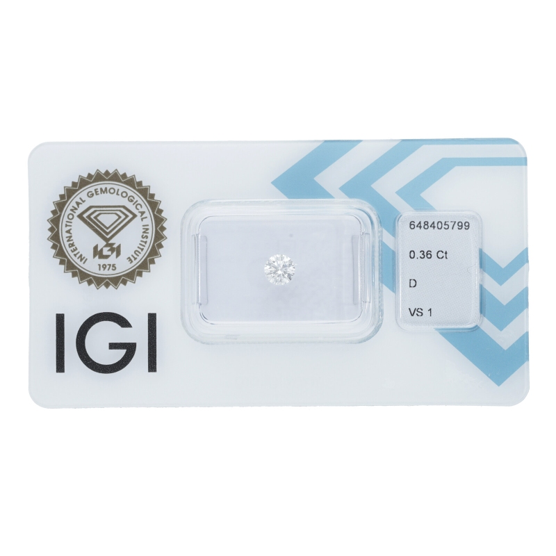 Diamante Certificato IGI   CT 0,36   D   VS 1