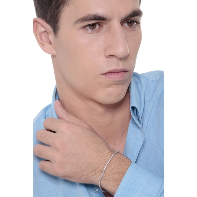 Bracciale Tennis in oro Bianco 750 con diamanti