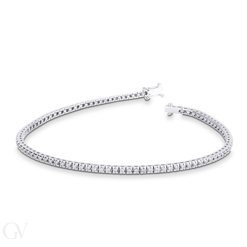 Bracciale Tennis in oro Bianco 18k con diamanti