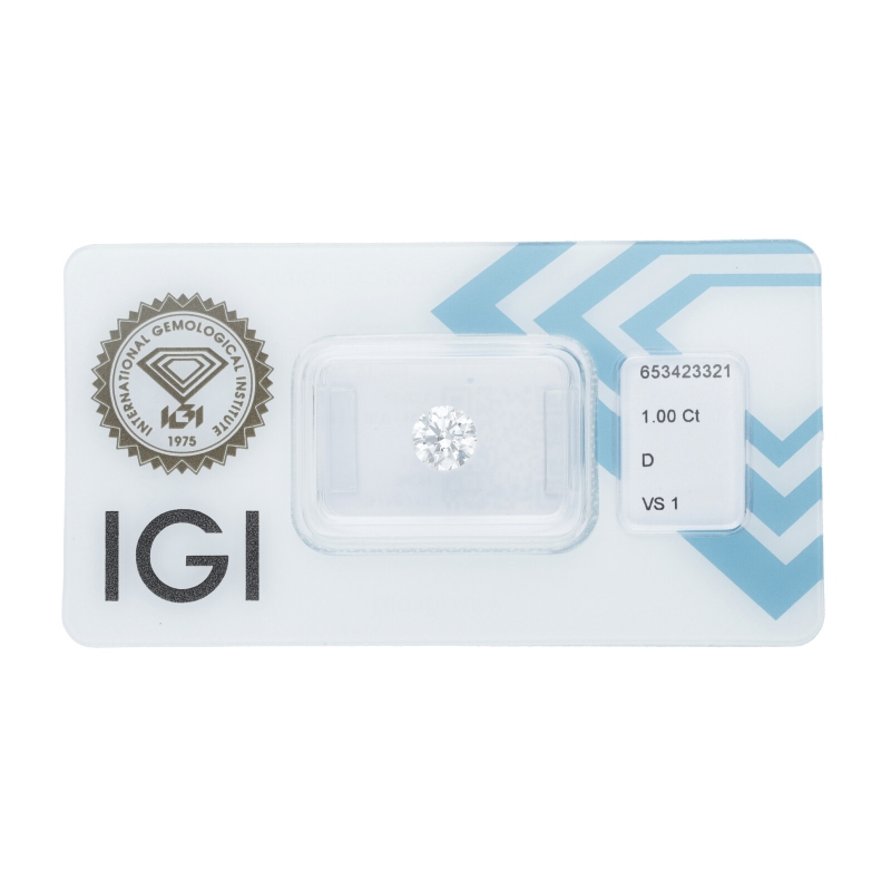 Diamante Certificato IGI   CT 1,00   D   VS 1