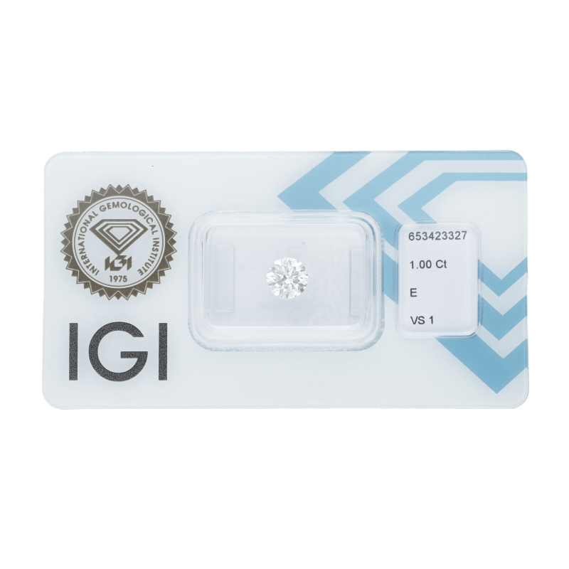 Diamante Certificato IGI   CT 1,00   E   VS 1