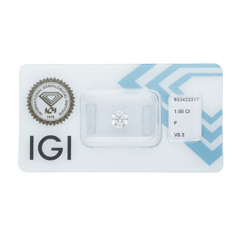 Diamante Certificato IGI   CT 1,00   F   VS 2