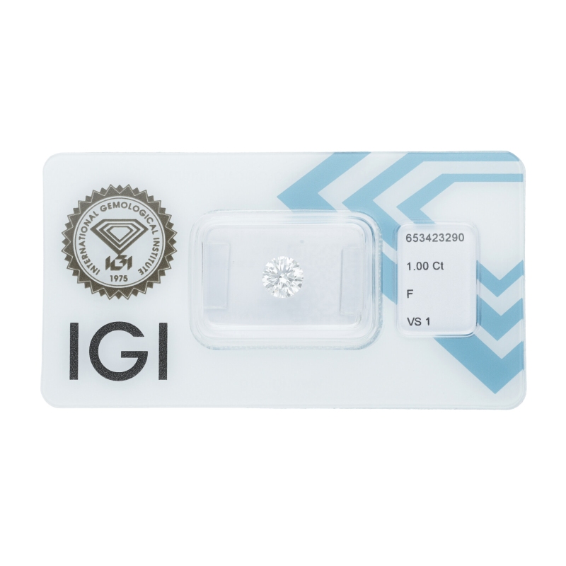 Diamante Certificato IGI   CT 1,00   F   VS 1