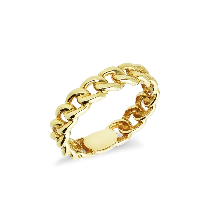 Anello groumette oro giallo 750