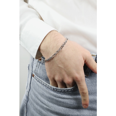 Bracciale a catena in oro bianco 18k