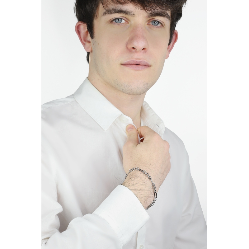Bracciale a catena in oro bianco 18k