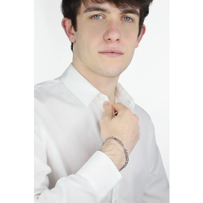 Bracciale a catena in oro bianco 18k