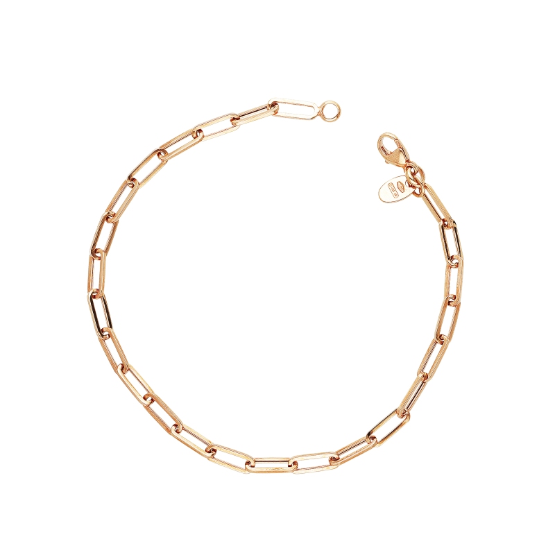 Bracciale catena in oro rosa 18k