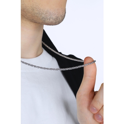 18k white gold byzantine necklace 