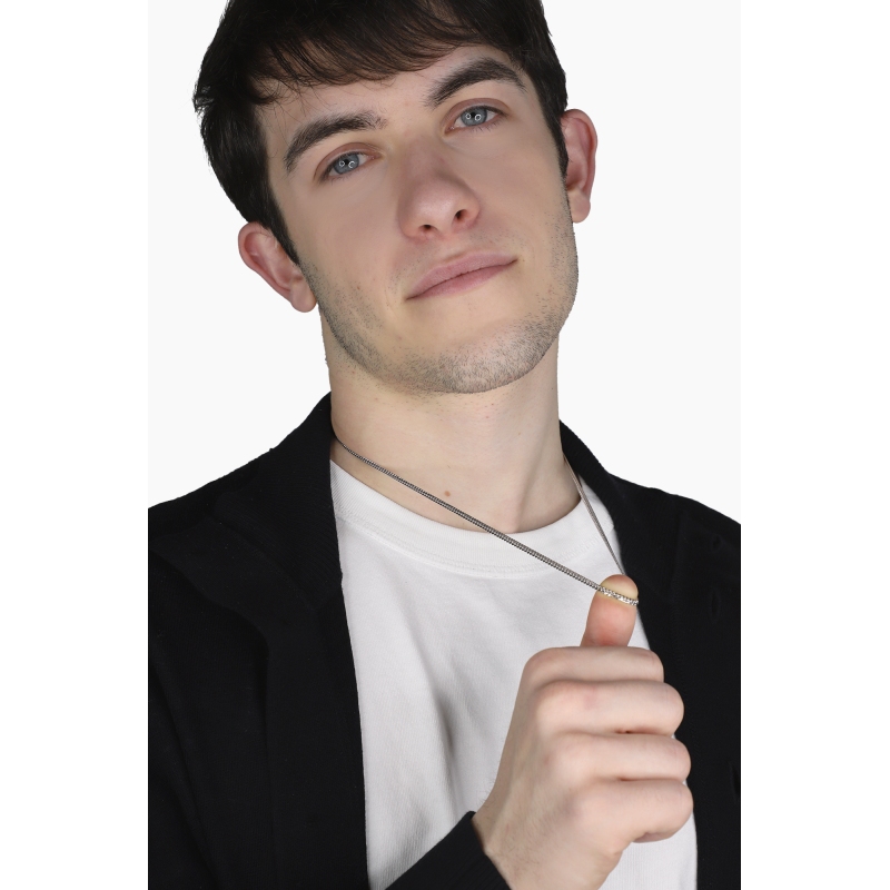 18k white gold flat cuban chain