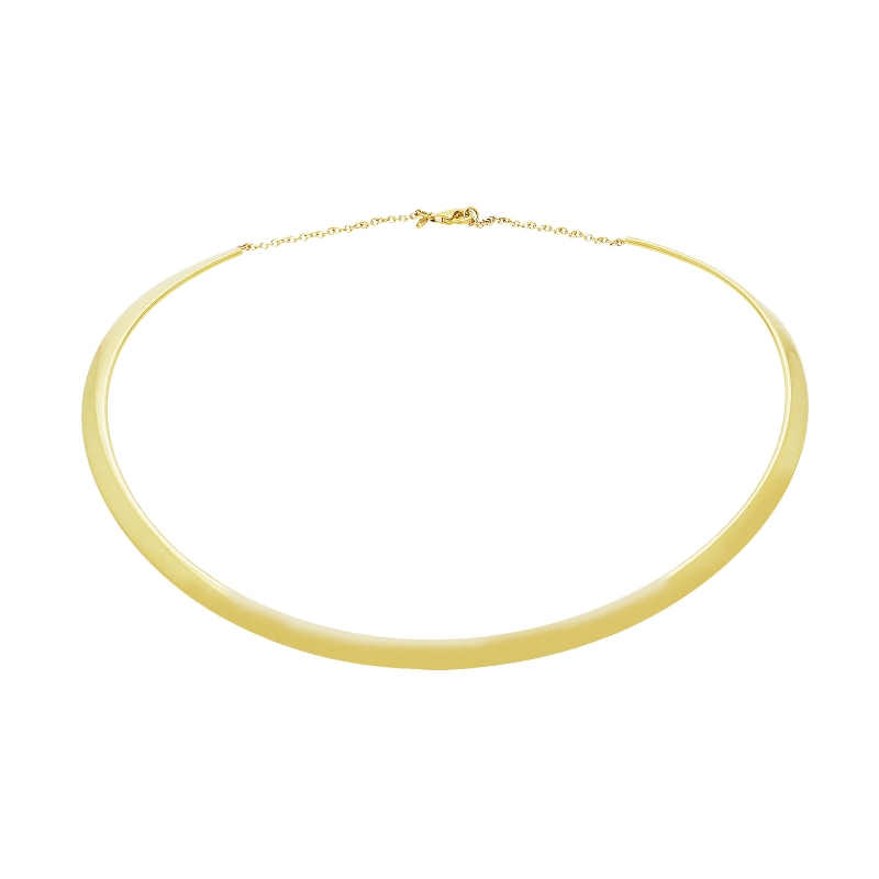 Collana choker rigida in oro giallo 18k