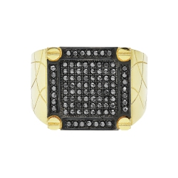 OG ANELLO CON ZIRC NERI MIS. 2