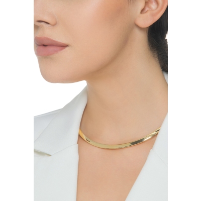 Collana choker rigida in oro giallo 18k